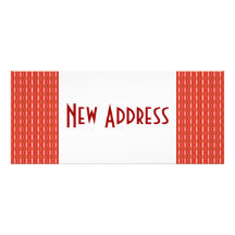 Nouvelle adresse rouge faire-part