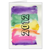 Nouvelle année 2012 - arc-en-ciel carte de vœux