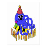 Nouvelle année bleue profonde carte postale