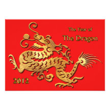 Nouvelle année chinoise 2012 ans du dragon bristols personnalisés