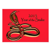 Nouvelle année chinoise 2013 ans du serpent cartons d'invitation personnalisés