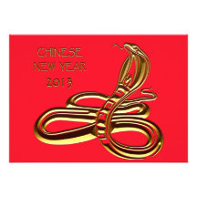 Nouvelle année chinoise 2013 ans du serpent invitations personnalisées