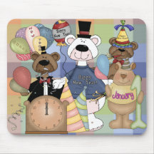 Nouvelle année de Beary Tapis De Souris