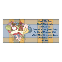 Nouvelle année de scintillement d'ours invitation personnalisable
