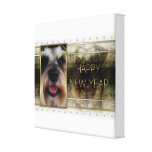 Nouvelle année - élégance d'or - Schnauzer Toiles Tendues