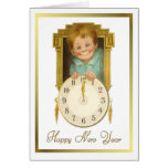 Nouvelle année vintage cartes de vœux