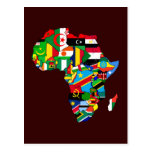 Nouvelle carte de drapeau de drapeaux de pays afri cartes postales