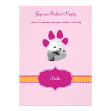 Nouvelle fille de faire-part de chiot/chat "de pré