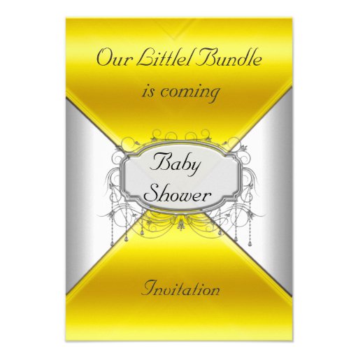 NOUVELLE invitation d'argent d'or de partie de bab
