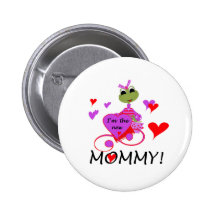Nouvelle maman de grenouille pin's avec agrafe