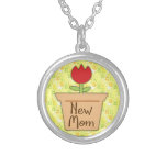 Nouvelle maman, fleur rouge mignonne de tulipe pendentifs