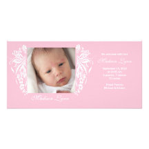 Nouvelle naissance Annoucement de bébé de Flourish Cartes De Vœux Avec Photo