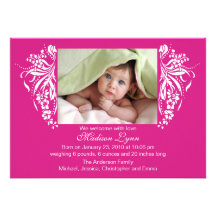 Nouvelle naissance Annoucement de bébé de Flourish Invitations Personnalisées