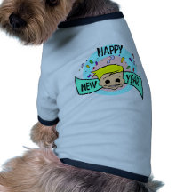 Nouvelles années d'amusement t-shirts pour animaux domestiques
