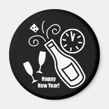 Nouvelles années d'Ève Magnets Pour Réfrigérateur