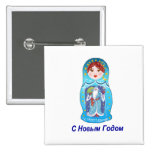 Nouvelles années nichant la poupée pin's