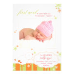 Nouvelles annonces de naissance de photo de bébé d invitations