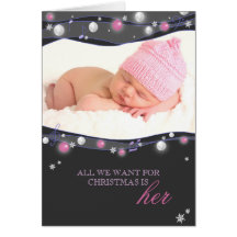 Nouvelles annonces de scintillement de naissance d carte de vœux