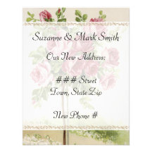 Nouvelles cartes d'adresse de mariage vintage cartons d'invitation