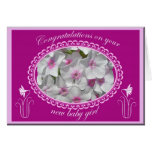 Nouvelles félicitations de bébé de Phlox Carte