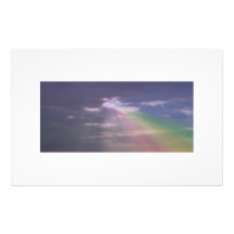 Nuage avec l'arc-en-ciel papier à lettre personnalisé