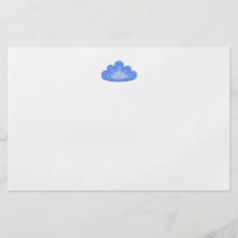 Nuage bleu avec le sourire sur le blanc prospectus
