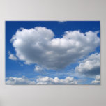 Nuage de coeur - amours au ciel poster