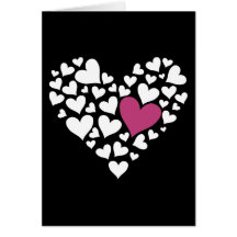 Nuage de coeur cartes de vœux