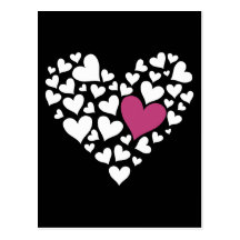 Nuage de coeur cartes postales