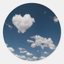 Nuage en forme de coeur autocollant