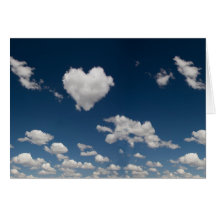 Nuage en forme de coeur cartes