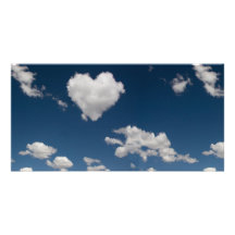Nuage en forme de coeur modèle pour photocarte