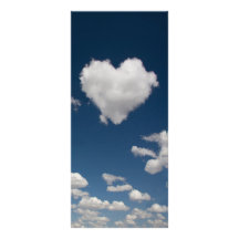Nuage en forme de coeur motif pour double carte