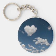 Nuage en forme de coeur porte-clé