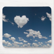 Nuage en forme de coeur tapis de souris
