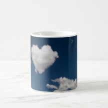 Nuage en forme de coeur tasse à café