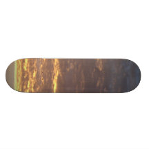 Nuages à l'or planches à roulettes customisées