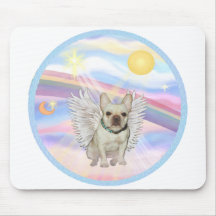 Nuages - ange de bouledogue français tapis de souris
