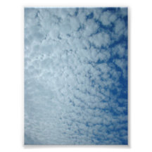 Nuages de boule de coton impression photo