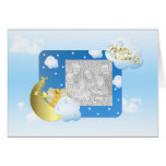 Nuages de cadre de bébé carte de vœux
