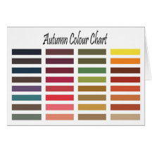 Nuancier d'automne cartes de vœux