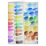 Nuancier de peinture d'aquarelle carte de vœux