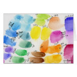 Nuancier de peinture d'aquarelle cartes