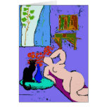 Nudité de Matisse avec le chat noir Cartes De Vœux