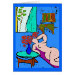 Nudité de Matisse avec le teckel 2 Carte De Vœux