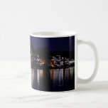Nuit à la rangée de péniche tasse à café