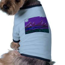 Nuit allumée par lune t-shirts pour animaux domestiques