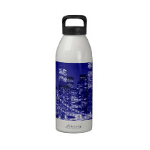 Nuit bleue de New York City bouteilles