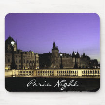 Nuit dans l'aquarelle de Paris Tapis De Souris