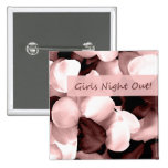nuit de filles de ~ de pétales de rose badges